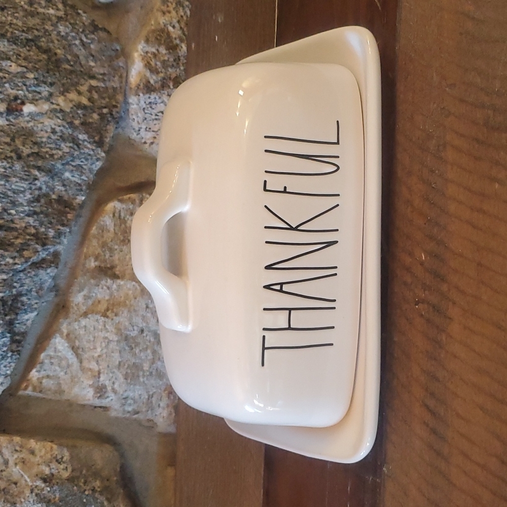 Thankful butter dish Rae Dunn